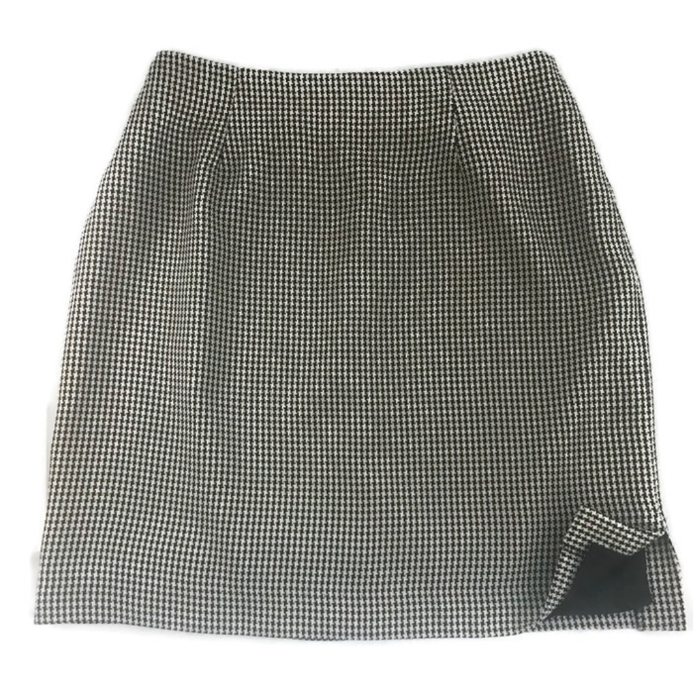 Pencil Skirt Petite Black and White Houndstooth
